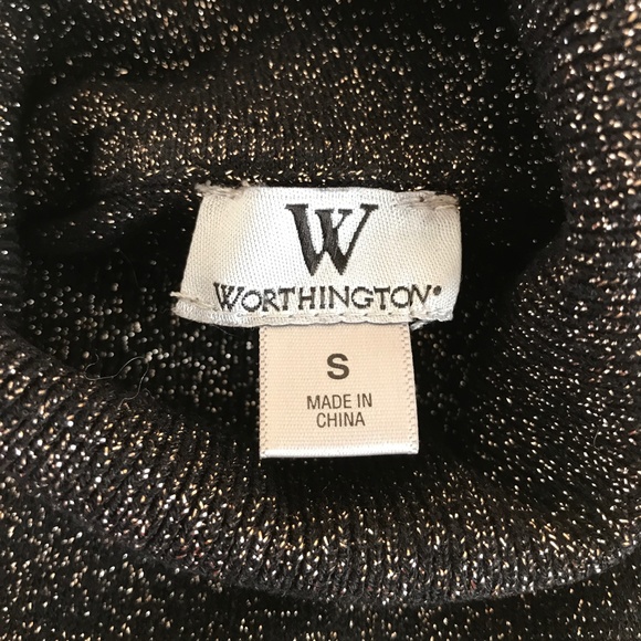 Pullover Turtleneck Sweater - Golden Sparkles! EUC 3/$19 - Picture 6 of 7